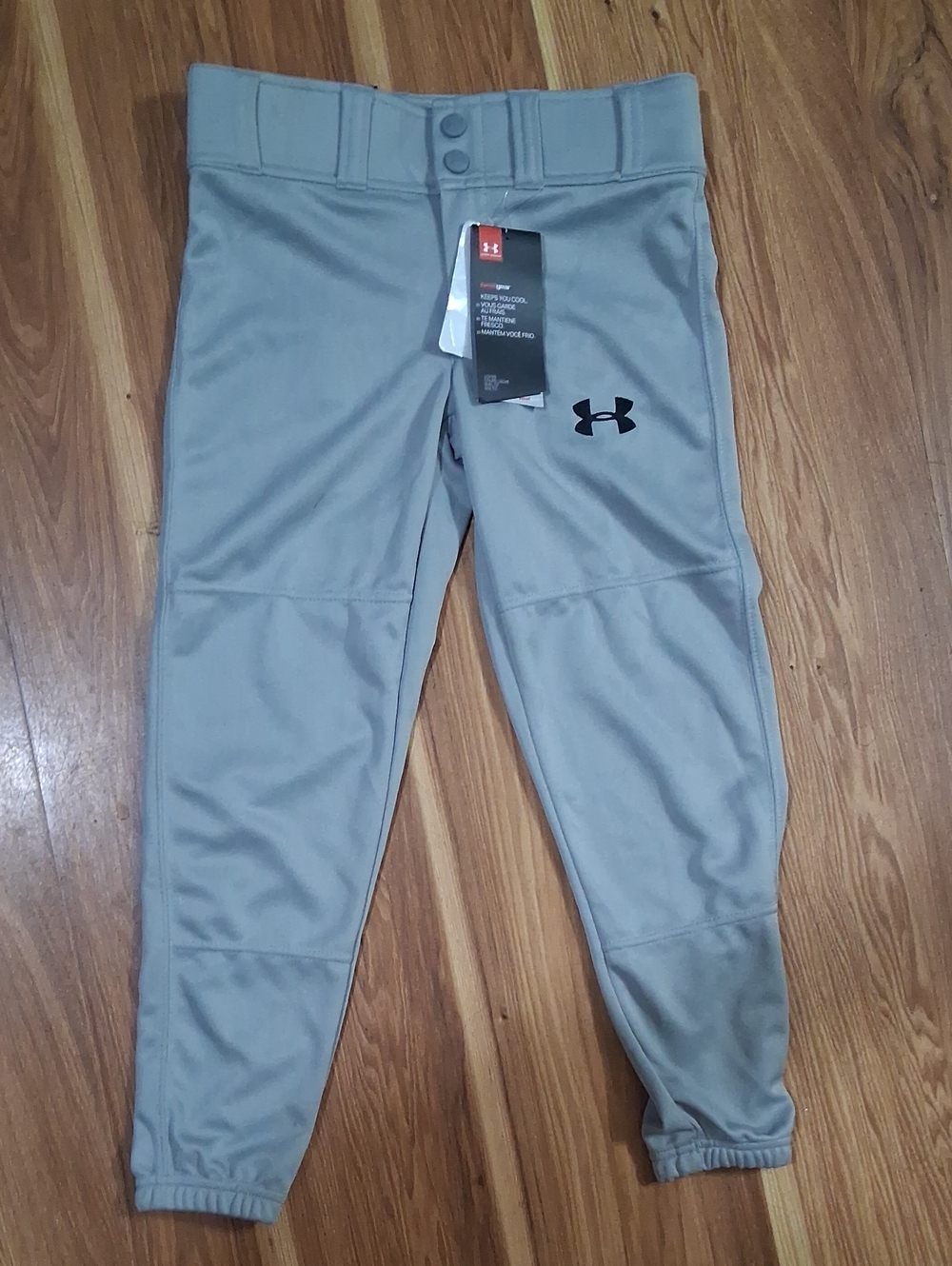 Under Armour Light Gray Athletic Joggers with Logo